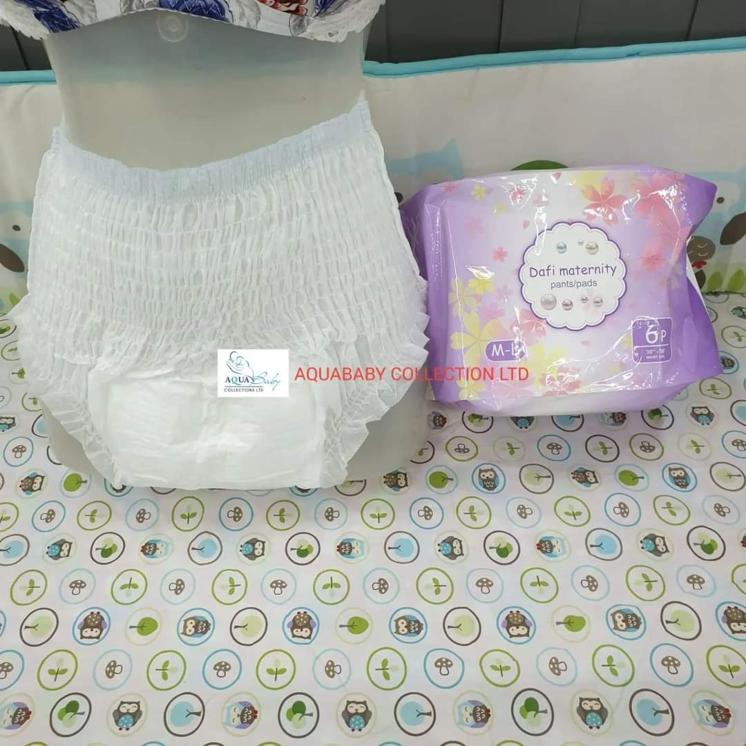 Dafi Maternity Pants with Pad M-L– Disposable Postpartum & Menstrual Underwear, Pack of 6
