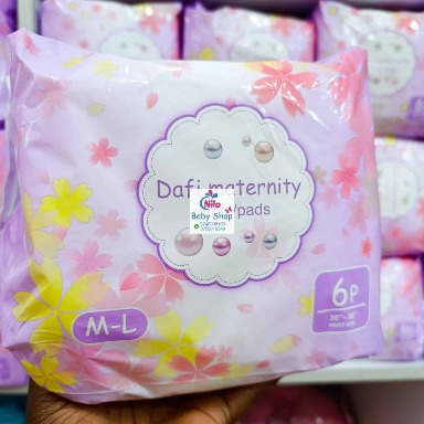 Dafi Maternity Pants with Pad M-L– Disposable Postpartum & Menstrual Underwear, Pack of 6