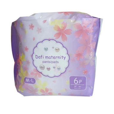 Dafi Maternity Pants with Pad M-L– Disposable Postpartum & Menstrual Underwear, Pack of 6
