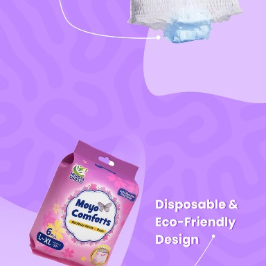 Moyo Comforts Sanitary Pants Pads – L~XL Disposable 2-in-1 Maternity & Heavy Flow Underwear