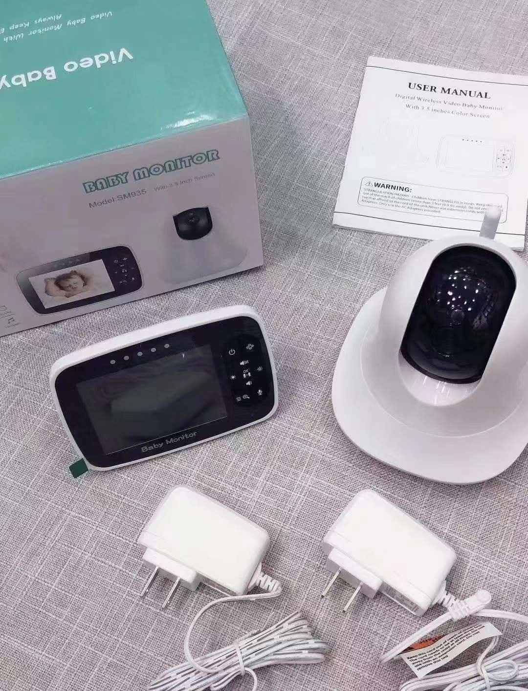 Baby Monitor SM935 Wireless Video Baby Monitor with 3.5" LCD Screen & Pan-Tilt Camera