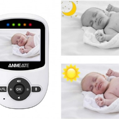 ANMEATE SM24 Digital Wireless Baby Monitor 2.4" LCD Non-WiFi Camera with Night Vision