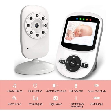 ANMEATE SM24 Digital Wireless Baby Monitor 2.4" LCD Non-WiFi Camera with Night Vision