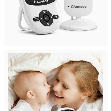 ANMEATE SM24 Digital Wireless Baby Monitor 2.4" LCD Non-WiFi Camera with Night Vision