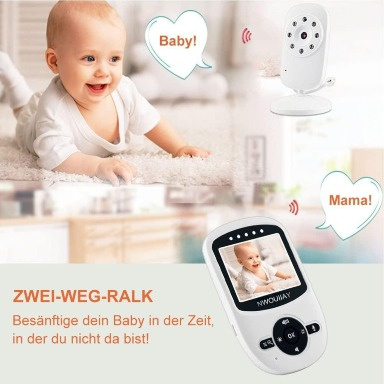 ANMEATE SM24 Digital Wireless Baby Monitor 2.4" LCD Non-WiFi Camera with Night Vision