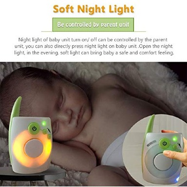 X&M JLT-D1020 Wireless Audio Baby Monitor – 2.4GHz Digital, Two-Way Talk, VOX, Night Light, 300m Range