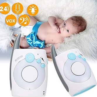 X&M JLT-D1020 Wireless Audio Baby Monitor – 2.4GHz Digital, Two-Way Talk, VOX, Night Light, 300m Range