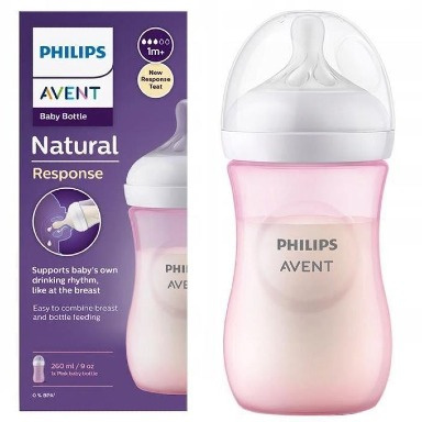Philips Avent Natural Response Baby Bottle 260ml | Anti-Colic BPA-Free Bottle