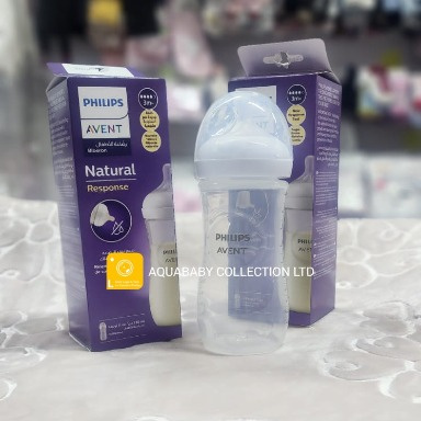 Philips Avent Natural Response Baby Bottle 330ml 3m+ | Anti-Colic BPA-Free Bottle