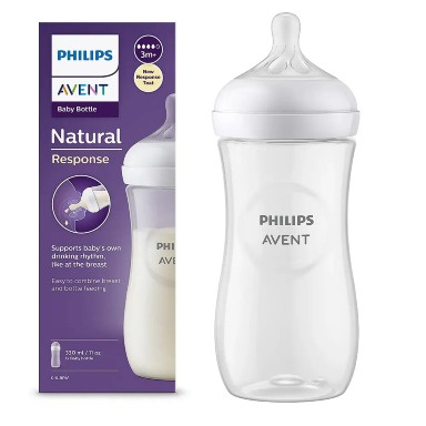 Philips Avent Natural Response Baby Bottle 330ml 3m+ | Anti-Colic BPA-Free Bottle