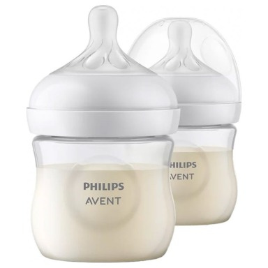 Philips Avent Natural Response Baby Bottle Twin Pack 125ml 0m+ | Anti-Colic BPA-Free