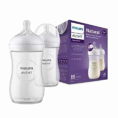 Philips Avent Natural Response Baby Bottle Twin Pack 260ml 1m+ | Anti-Colic BPA-Free