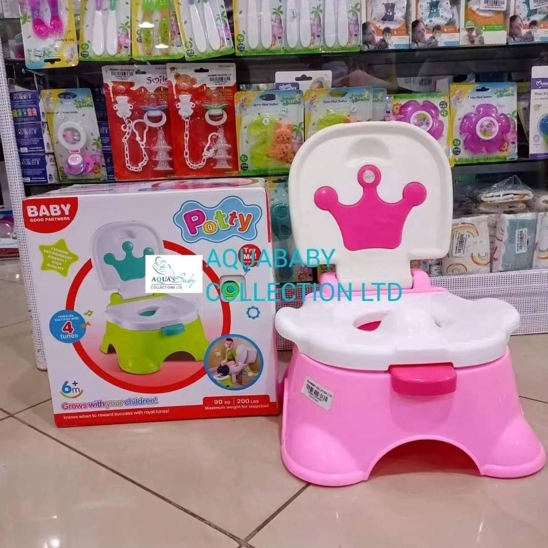 Fisher-Price Royal Stepstool Potty 3-in-1 Toddler Training Seat with Music & Step Stool