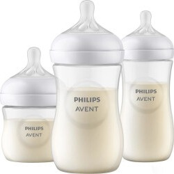Philips Avent Natural Response Newborn Gift Set | Anti-Colic BPA-Free Baby Bottles