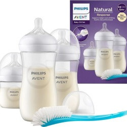 Philips Avent Natural Response Newborn Gift Set | Anti-Colic BPA-Free Baby Bottles