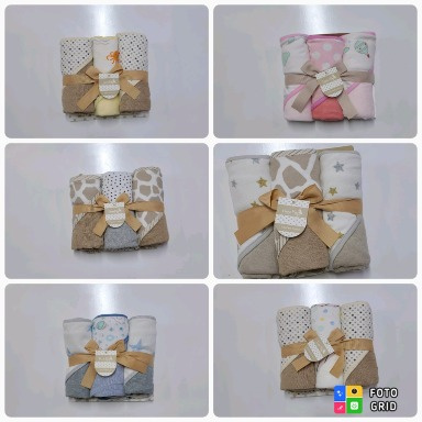 3-Piece Baby Bath Set – Hooded Towel & Washcloths for Newborns & Toddlers