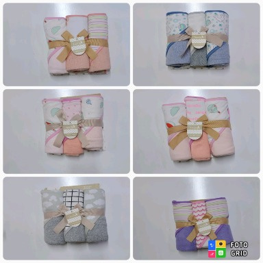 3-Piece Baby Bath Set – Hooded Towel & Washcloths for Newborns & Toddlers