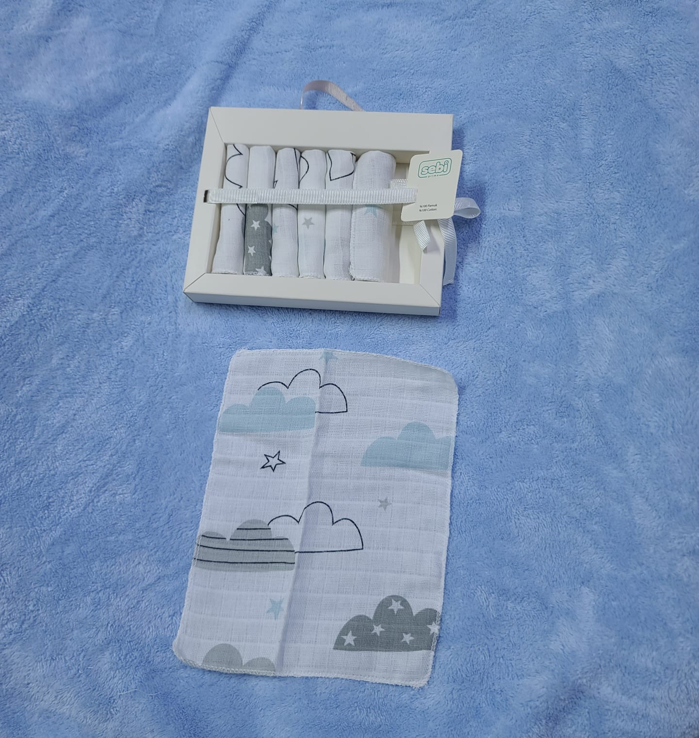Sebi Bebe 7-Piece Muslin Baby Washcloth Set – Soft Cotton for Delicate Skin