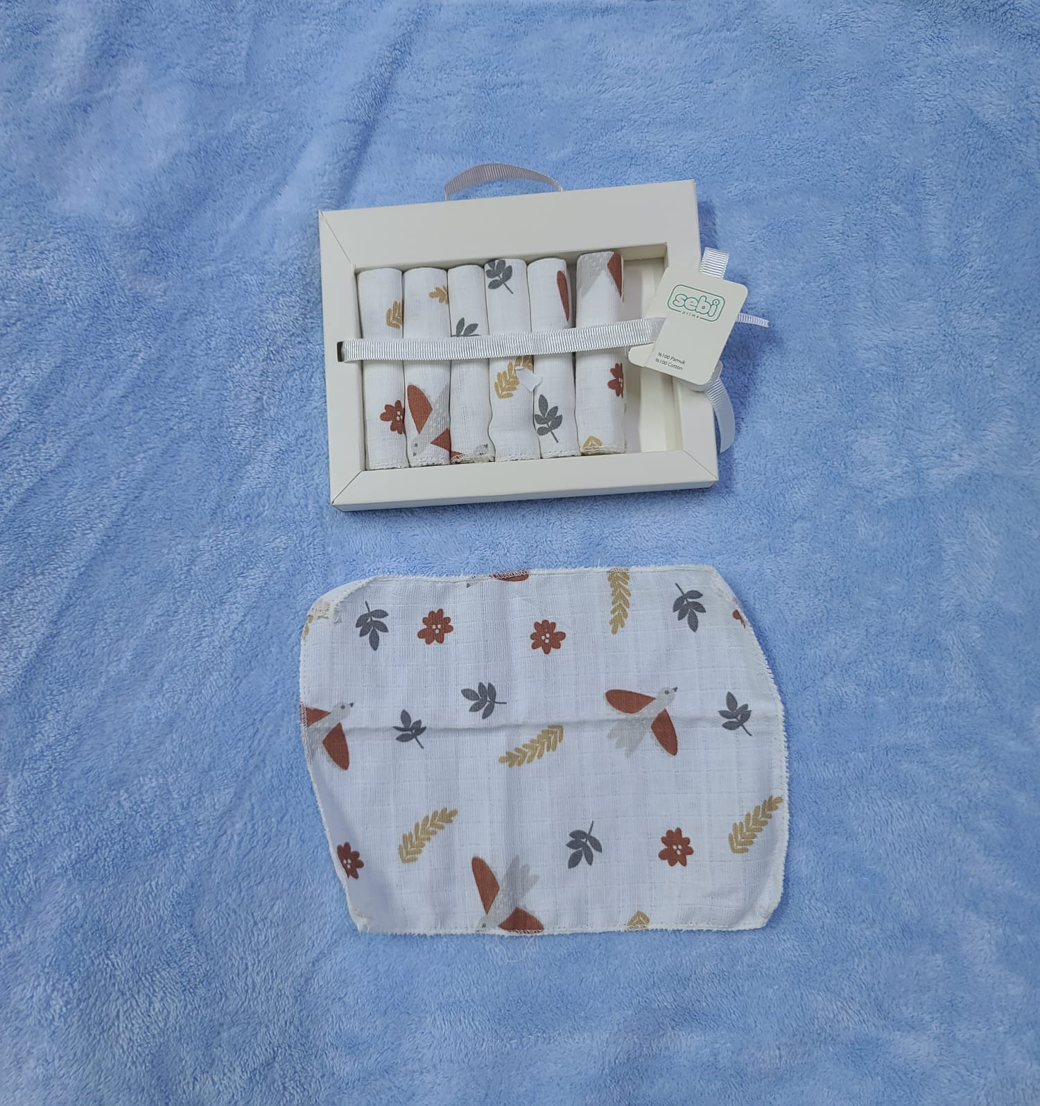 Sebi Bebe 7-Piece Muslin Baby Washcloth Set – Soft Cotton for Delicate Skin
