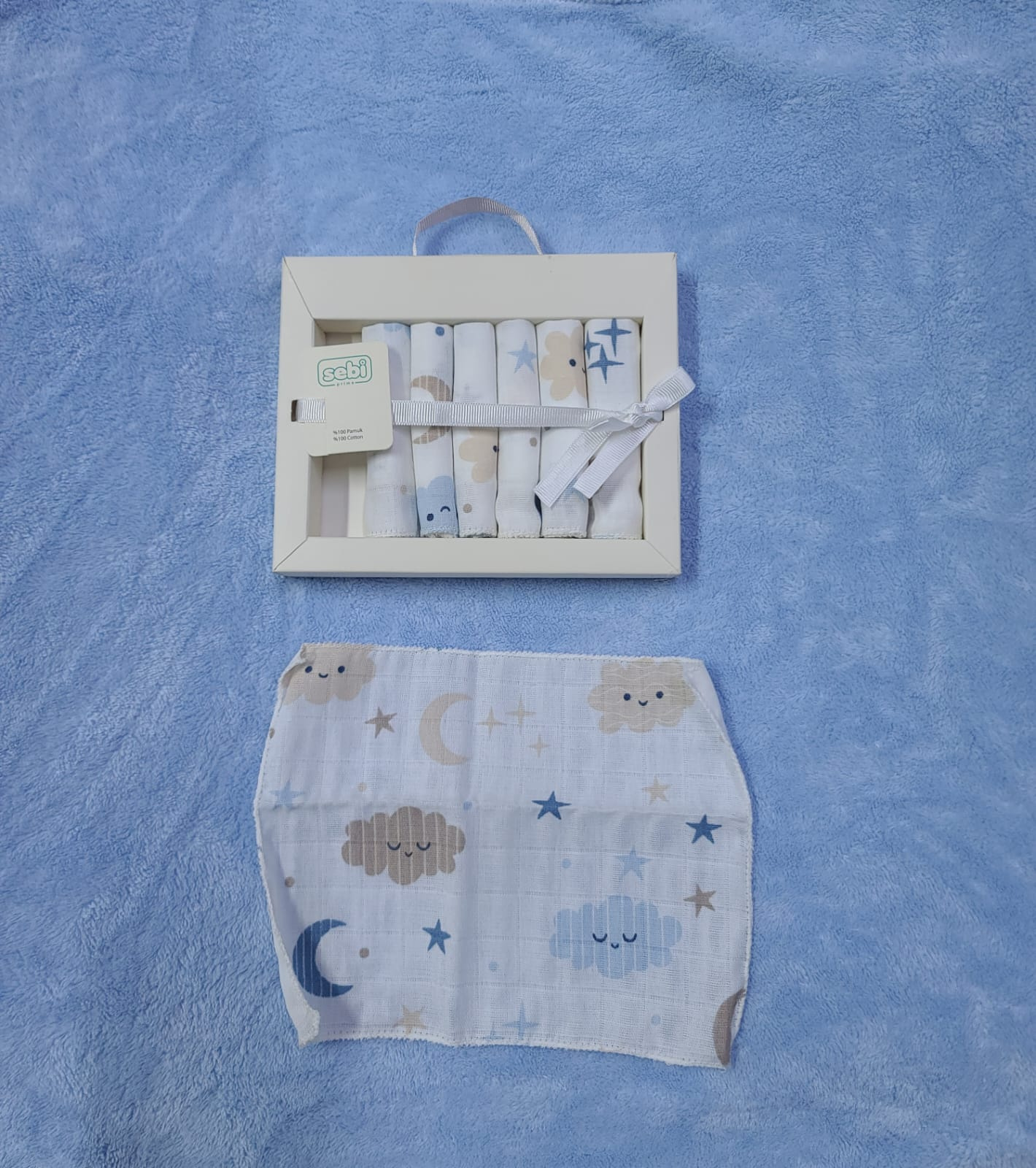 Sebi Bebe 7-Piece Muslin Baby Washcloth Set – Soft Cotton for Delicate Skin