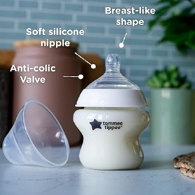 Tommee Tippee Closer to Nature Easi-Vent Bottle – Breast-Like Teat & Anti-Colic Design