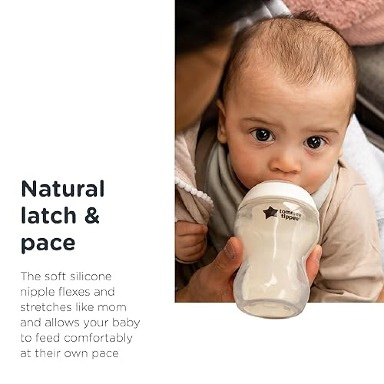 Tommee Tippee Closer to Nature Easi-Vent Bottle – Breast-Like Teat & Anti-Colic Design