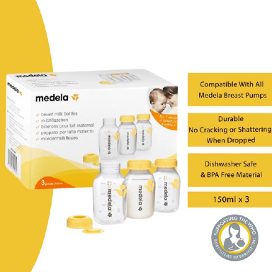 Medela 150ml Twin Pack Breast Milk Storage Bottles – Leak-Proof & BPA-Free
