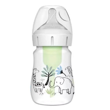 Dr. Brown’s Options+ Wide-Neck Baby Bottle – 150ml Jungle Elephant | Anti-Colic