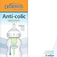 Dr. Brown’s Options+ Anti-Colic Wide-Neck Baby Bottle – 150ml / 5 oz | Breast-Like Nipple