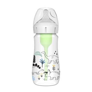 Dr. Brown’s Options+ Anti-Colic Wide-Neck Designer Bottle – Multi Dinosaurs 270ml / 9 oz