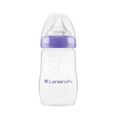 Lansinoh 240ml Feeding Bottle with NaturalWave Teat – Anti-Colic & BPA-Free