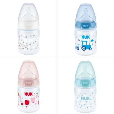 NUK First Choice+ Baby Bottle 150ml (0–6m) – Orthodontic Teat & Anti-Colic