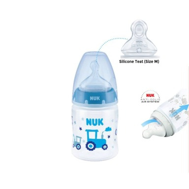 NUK First Choice+ Baby Bottle 150ml (0–6m) – Orthodontic Teat & Anti-Colic