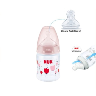 NUK First Choice+ Baby Bottle 150ml (0–6m) – Orthodontic Teat & Anti-Colic