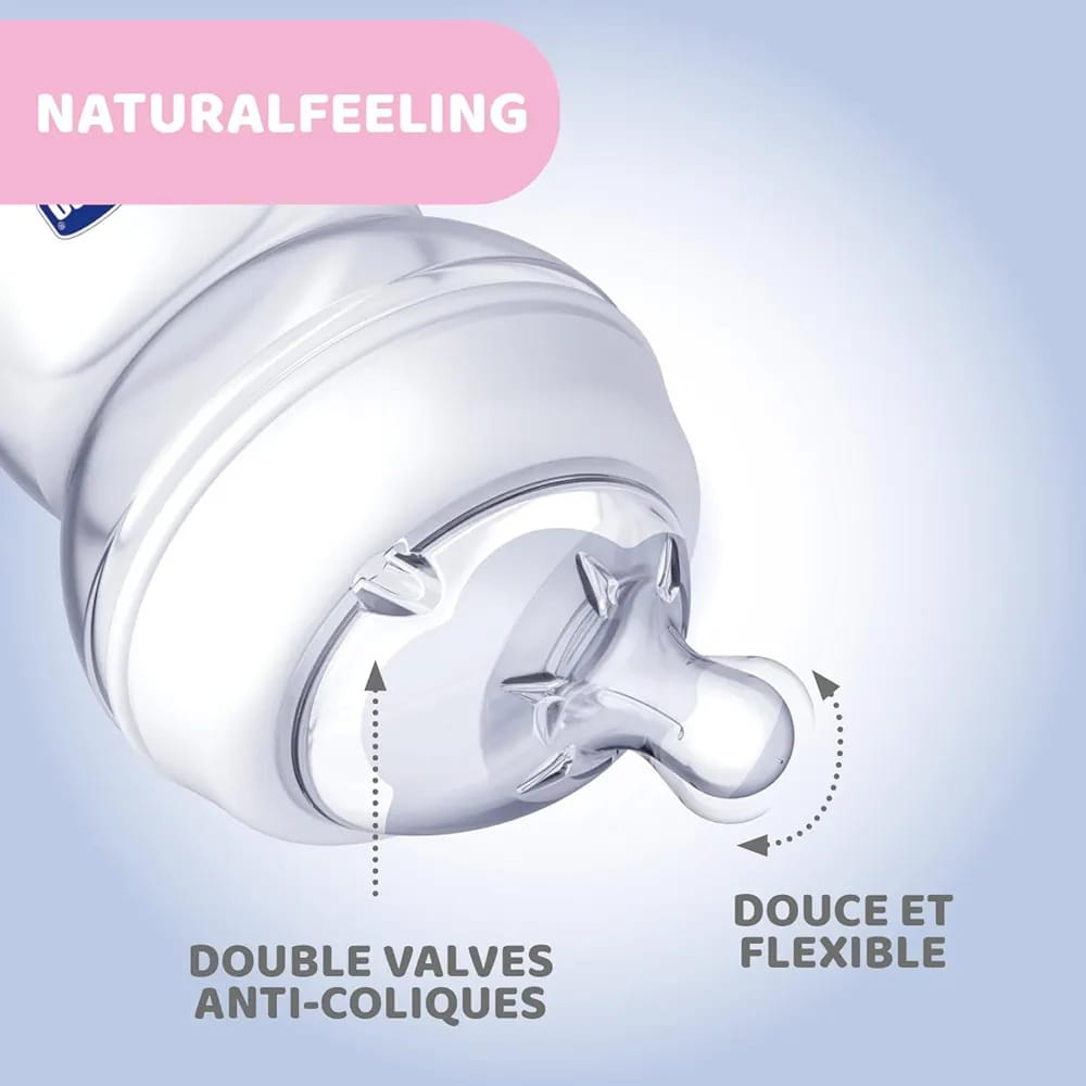 Chicco Natural Feeling Anti-Colic Baby Bottle 150ml (0m+) – Breast-Like Teat