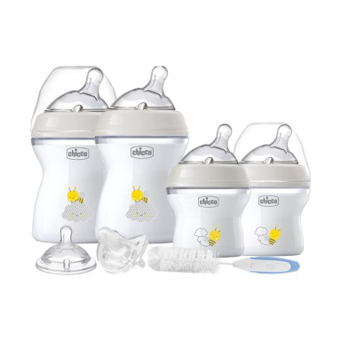 Chicco Natural Feeling Starter Set (0m+) – 4 Bottles, Pacifier & Brush