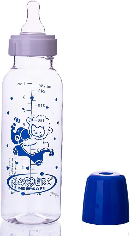CAMERA Smooth-Neck Baby Feeding Bottle 250ml (9oz) – BPA-Free PP Bottle with Vented Nipple
