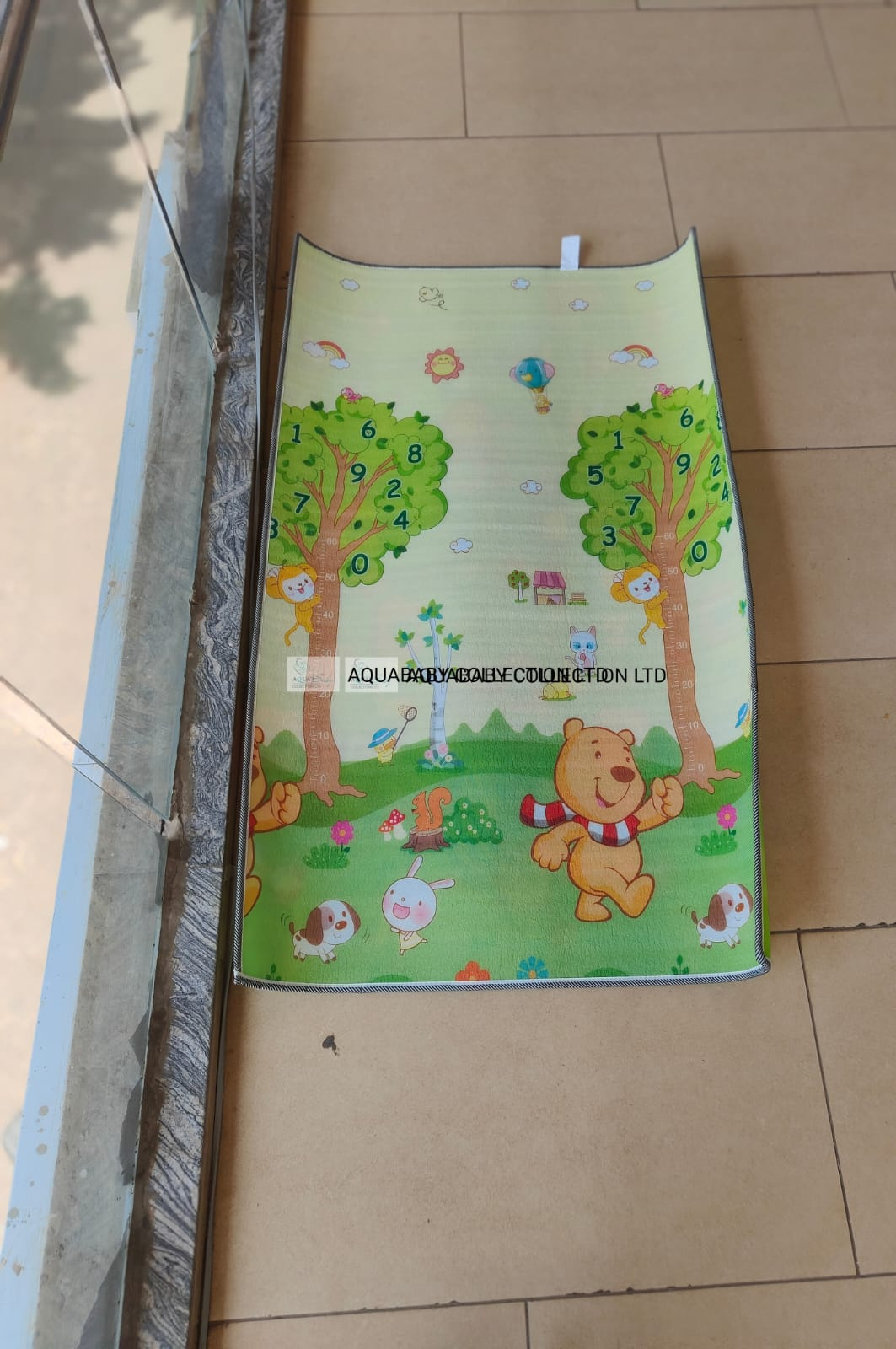 Underwater Mermaid Baby Crawling Play Mat Waterproof Baby Crawling Mat 1.2x1.8M Foldable Play Mat with Learning Prints