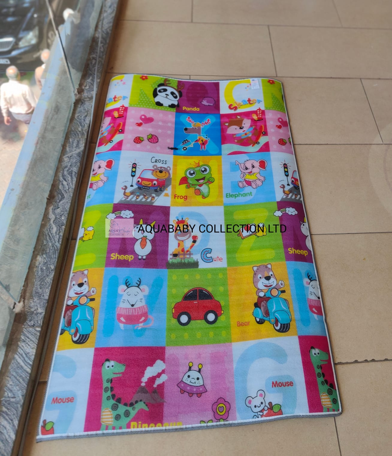 Underwater Mermaid Baby Crawling Play Mat Waterproof Baby Crawling Mat 1.2x1.8M Foldable Play Mat with Learning Prints