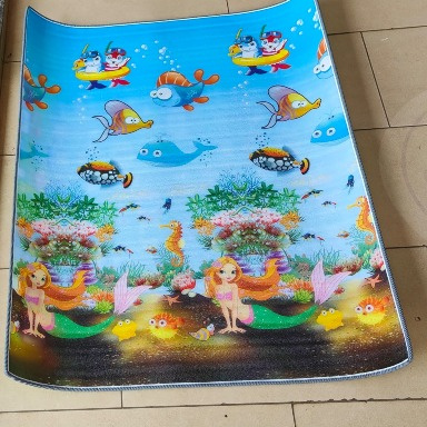 Underwater Mermaid Baby Crawling Play Mat 1.6×1.8m – Extra Large Soft & Safe Infant Play Mat