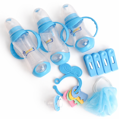 Momeasy Baby Feeding Bottle Set with Handles | Anti-Colic Newborn Bottle Kit