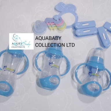 Momeasy Baby Feeding Bottle Set with Handles | Anti-Colic Newborn Bottle Kit