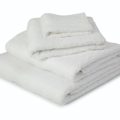 Premium White Cotton Towels Set (Small & Large) – Soft, Absorbent & Hotel Quality