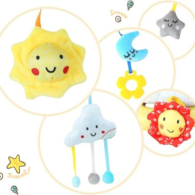 Spiral Baby Activity Hanging Toy – Soft Sensory Toy for Strollers & Car Seats