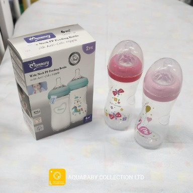 Momeasy 2-Pack Baby Feeding Bottles 330ml – Anti-Colic, BPA-Free