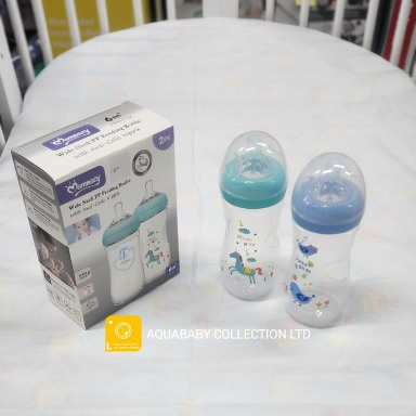 Momeasy 2-Pack Baby Feeding Bottles 330ml – Anti-Colic, BPA-Free