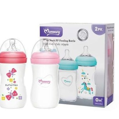 Momeasy 240ml Twin Pack Baby Bottles – Anti-Colic, BPA-Free