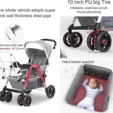 Twin Shenma Baby Stroller  | Double Baby Stroller for Twins | Aquababy Collection Kenya