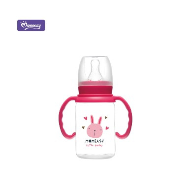 Momeasy 120ml Baby Feeding Bottle with Handles | Anti-Colic Newborn Bottle