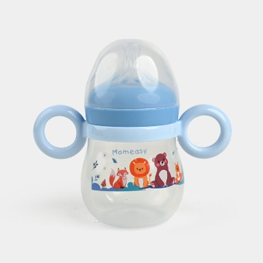 Momeasy 210ml Wide Neck Baby Feeding Bottle | Anti-Colic with Handles